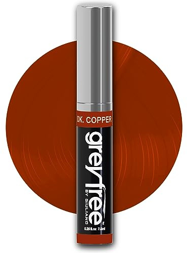 Greyfree Root Cover Up Gray Concealer, tillfällig hårfärg mascara. Touch-up-skydd, grå hårfästen, ögonbryn och skägg, för män (mörkkoppar)