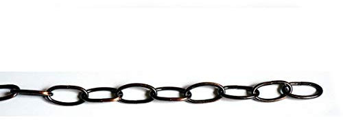 LEDSone Chandelier Light Chain 32mm x 17mm for Lighting Ceiling Lights Pendant Light Open Link Suspension Hanging Chain (Antique Brass)