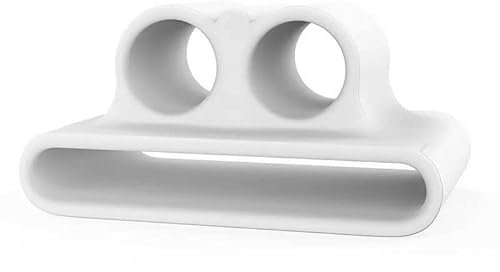 Halter | Halteclip kompatibel mit Apple AirPod | für Apple Watch | Holder | Clip | Armband | Anti-Lost | schwarz | weiß, Farbe: weiß