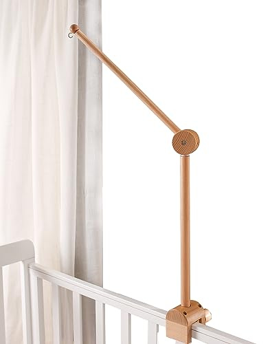 Mamimami Home Support mobile en bois pour lit bébé réglable en hauteur cloche de lit support de suspension