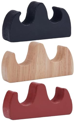 GORGECRAFT 3 Color Soporte para Pinceles de Pintura Soporte para Pinceles de Escritura de Caligrafía de Madera Soporte para Pinceles de Escritura Soporte para Bolígrafos con Diseño de Onda