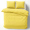 Cotton Castle Bettwäsche Bettgarnitur Bettbezug 100% Baumwolle 135x200 155x220 200x200 200x220, Farbe:Gelb, Größe:200 x 220 cm