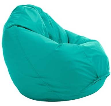 Bruni Sitzsack Classico M in Türkis – Sitzsack mit Innensack zum Zocken & Lesen, Abnehmbarer Bezug, lebensmittelechte EPS-Perlen als Bean-Bag-Füllung, aus Deutschland
