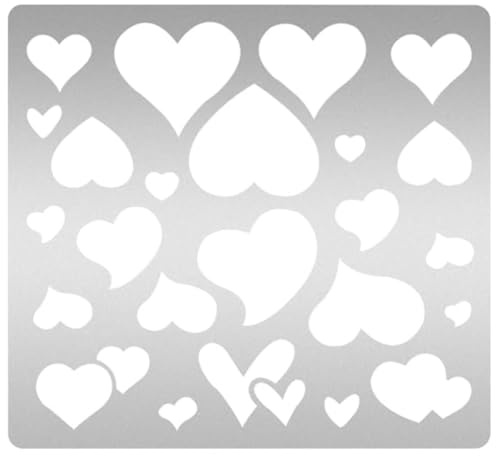 UNICRAFTALE Metallstencil hjärtutskärningar schablon ritning metallmall rostfritt stål journal schabloner geometrisk mall målning stencil för gör-det-själv scrapbooking foto gravyr smycken
