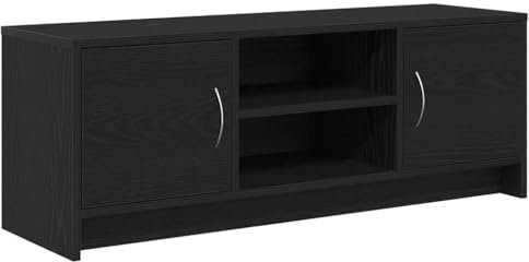 vidaXL Mobile Porta TV Rovere Nero 102x30x37,5 cm Legno Multistrato, Mobile TV, credenza TV, Armadio Hi-Fi, Panca TV, Mobile TV, Mobile multimediale