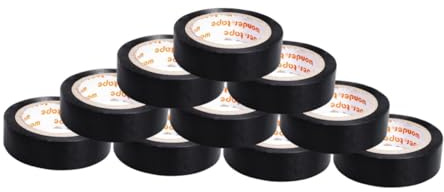 Cabilock 10Pcs Black Electrical Tape PVC Insulation Tape for High Voltage Cable Repair Moisture and Abrasion Resistant Industrial Grade Wire Wrap