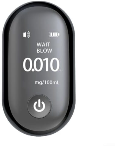 Kontaktfri digital alkoholtestare med LCD-skärm och larm för tillförlitlig alkoholdetektion med halvledarsensor och USB-ström