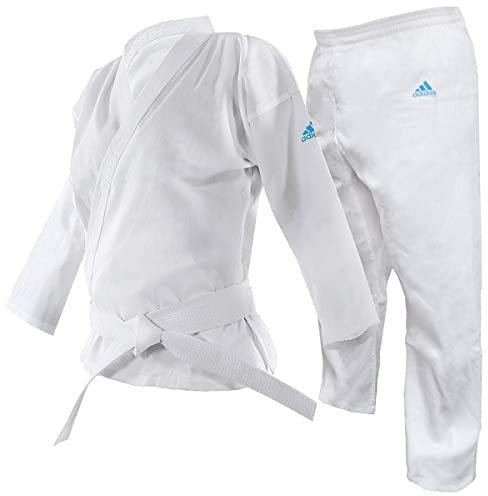 adidas Adistart Karate Uniform 7oz Martial Arts Student Gi Karateanzug für Kampfsport, 200 g, weiß, 180 cm