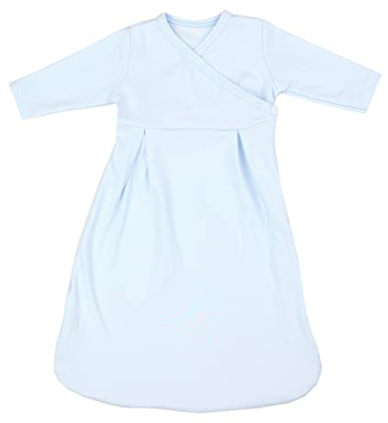 TupTam Langarm Innenschlafsack – Baby Schlafsack mit Ärmeln, Ganzjahresschlafsack aus Baumwoll-Jersey – Unisex, Farbe: Blau, Größe: 50-56