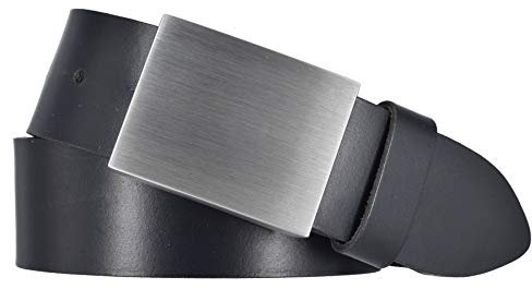 Mytem-Gear Koppelgürtel Herren Leder Gürtel schwarz Gürtel aus Leder mit Koppel-Schließe 4 cm (100 cm)