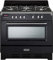 De Longhi MEM 965 NN Cuisinière à gaz 5 feux avec four électrique ventilé Noir 90 x 60 cm