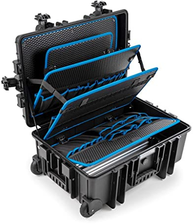 B&W International Jumbo 6600 Outdoor Tool Case with Pocket Tool Boards, Black