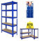 Metall Regalsystem - 170x75x30cm Steckregal Garageregal mit 5 Regalböden (MDF Böden), Max. 875kg belastbar Schwerlastregal Lagerregal Kellerregal Gartenregal - Blau