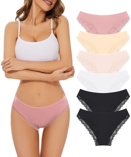 Power Flower Braguitas brasileñas con Encaje para Mujer – Algodón Suave con Corte Atrevido – Ropa Interior cómoda y favorecedora (6507-combo3, S-M)