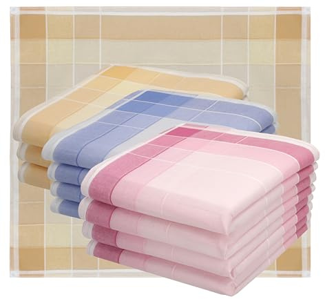 Betz 12er Damen Stoff Taschentücher Set Selma Größe ca. 28x28 cm 100% Baumwolle Farbe Dessin 2 Selma