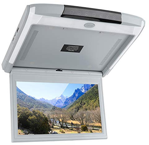 LED 1080P Car Overhead Flip Down Monitor IPS Full Viewing Ceiling HD Digital TV Car Stereo Player MP5 11.6 in Car Mount Screen HDMI IR FM USB SD 12V/24V