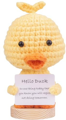 Mwmoeen Lustiger Positiver Pinguin, Positive Kartoffel Pocket Hug Geschenke für die Beste Freundin oder Kleine Geschenke für Frauen