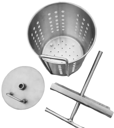 Baoblaze Manual Juicer Press Barrel Vegetable Filling Squeezer Stable Base Honey Press Extractor for Juice Cheese Cider Olive Oil, 20 cmx13 cm