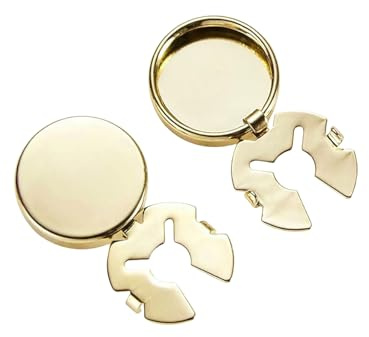 THXFUN AREA Lot de 5 couvre-bouts dorés pour jeans, caches-bouts adaptés à des boutons de 17 mm