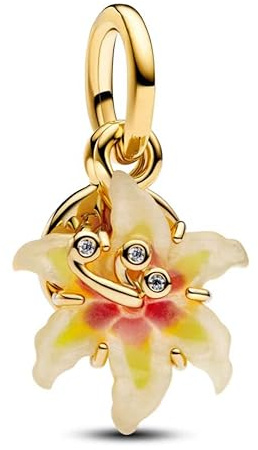 TCZNAF Fleur Charms Le Cœur Pendentif Pour Bracelet Européen Femme et Perles Pour