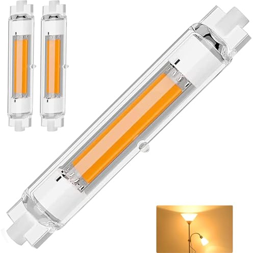 Dvnoua R7S Bulb 118mm LED Dimmable 30W (300W Equivalent), R7S LED Bulb 118mm Warm White 3000K, 3000LM Flicker-Free, 360° Light Angle, Energy Saving R7S Floodlight, 2 Pack