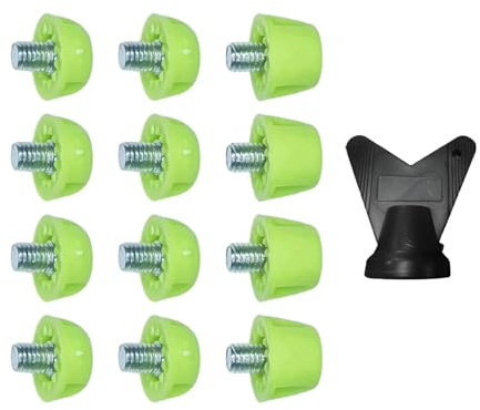 Ysyqkn 12x Tacchetti Da Calcio di Ricambio, Da Avvitare, Da 7 Mm Mm, per Scarpe Da Calcio Professionali, Da Rugby, per Sport Indoor E Outdoor, Verde