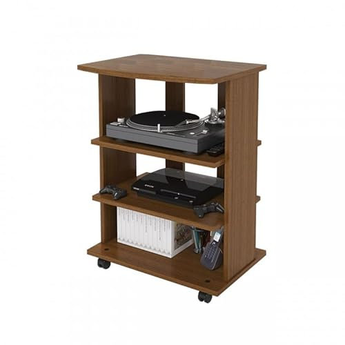WEBMARKETPOINT Carrello Porta TV Noce Antico Cm 60x40xH 80,5