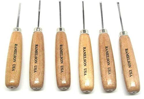 UJ Ramelson Sub Miniature Wood Carving Tools Kit for Woodworking, Woodwork Equipment and Accessories for Adults, 6 Piece Set, 116M