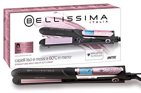 Bellissima Imetec Intellisense B24 100 Piastra intelligente, Capelli Lisci o Mossi, protetti senza calore eccessivo, Temperatura automatica su misura per tutti i capelli, Rivestimento in Ceramica