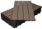 ECD Germany WPC Terrassenfliesen 60x30 cm/6 Stück=1m² Dunkelbraun, geriffelt, Holzoptik, Bodenbelag mit Klicksystem und Drainage, Terrassendielen Balkonfliesen, Klickfliesen für Terrasse Garten Balkon