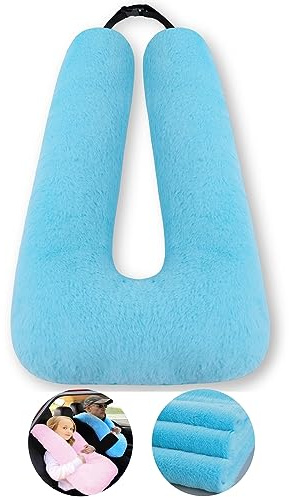 FHSGGP Travel Pillow Cushion for The Back Seat of Car Car Pillow for Kids A Sleeping Artifact Suitable for Long-Distance Travel of Adults and Children Travel Pillow for Kids Blue