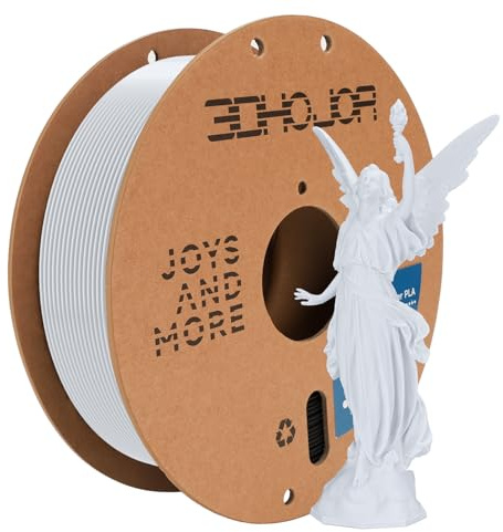 3DHoJor Basic PLA Filament 1KG 1.75mm 300mm/s for 3D Printers,Cold White