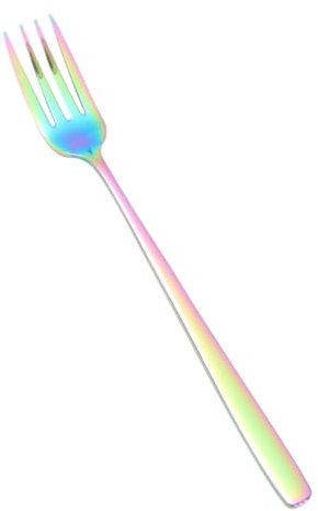 Cabilock Forchette Da Portata in Acciaio Inossidabile Colorate Per Cibo Occidentale Denti Lucidi Antiruggine e Eleganti Servizio Tavola Per Casa e Cucina