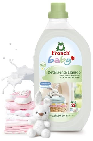 Frosch Baby - Detergente Líquido de Lavadora para Ropa de Bebé, Apto para Pieles Sensibles, Producto Ecológico y Hipoalergénico - Reduce el Riesgo de Irritación - 1.5 L