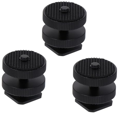 Vaguelly Adattatore Per Attacco Slitta A Caldo Per Fotocamera Da 3 Pezzi Per Vite Per Treppiede Flash