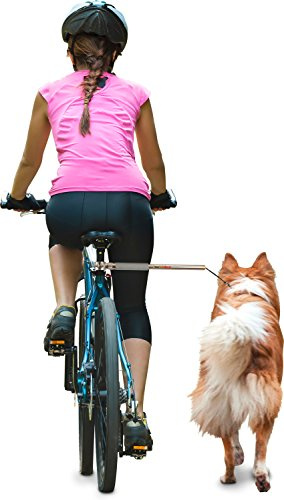 Behogan Guinzaglio da bicicletta per cani: guinzaglio per cani, mani libere, guinzaglio per cani con assorbimento degli urti, per bicicletta, per corsa, jogging, escursionismo, nero