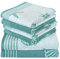 Dyckhoff 6-TLG Frottier Handtücher Set Seashell 100% Baumwolle 480 g/m² Oeko-Tex Zertifiziert weich saugstark 2X Duschtuch 70x140 cm 4X Handtuch 50x100 cm türkis 0764596310