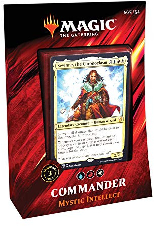 Magic: The Gathering Commander 2019 Mystic Intellect Deck | 100-Card Ready-to-Play Deck | 3 Foil Commanders | Factory Sealed