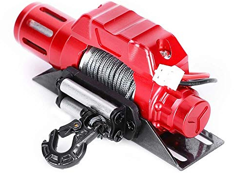 Argano per Auto RC, Argano Elettrico per Simulazione di Argano Cingolato RC in Lega di Alluminio Compatibile con Modelli RC 1/10