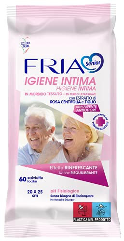 FRIA SALVIETTE UMIDE SENIOR IGIENE INTIMA DELICATE 60 PZ. - VENDITA CARTONE DA 6 CONF. DA 60 PZ. = TOTALE 360 SALVIETTE UMIDE