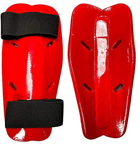 AAMA Foam Shin Guards Protector for Karate Taekwondo Martial Arts Point Sparring Training