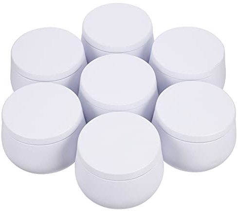 EXCEART 9pcs Round Tea Tin Can Craft Bead Storage Box Candy Canister Seal for Tea Caddies and Bead Storage Boxes Compartments