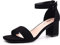 Sandaletten Damen Riemchensandalen Blockabsatz Sandalen Lack Absatz Bequeme Offene Zehen Knöchelriemen Klobigen Schwarz EU 40
