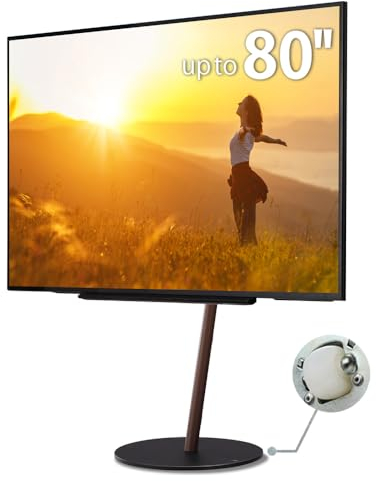 WALL A2 Large Type | Japanischer Rollender, Verschiebbarer und Freistehender 45-80 Zoll Universal Großbild TV-Ständer mit verdeckten Rollen | Walnuss