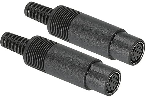 PATIKIL S-Vidéo DIN Mini Femelle Prise 8 Broche Signal Transmission pour TV, Lecteur DVD Paquet de 2