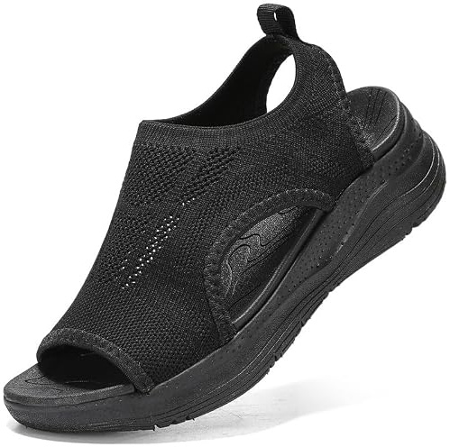 Orthopedic Sandals for Women - Arch Support Summer Wedge Walking Beach Comfortable Washable Slingback Slide Sport Sandals
