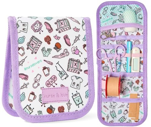 Nurse is Love Salva Bolsillos Enfermeria | Organizador de Bolsillo Enfermeria | Ideal para - Enfermera Accesorios, Regalos Enfermera Original, Multiples Diseños Ajustan a Tijeras
