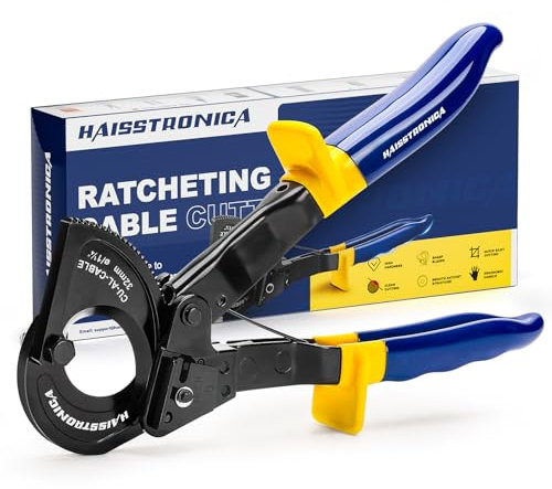 Cortadores de cables haisstronica Cortadores de cables con trinquete Cortadores de cables de alta resistencia para cortar cables de cobre y aluminio hasta 500 Kcmil