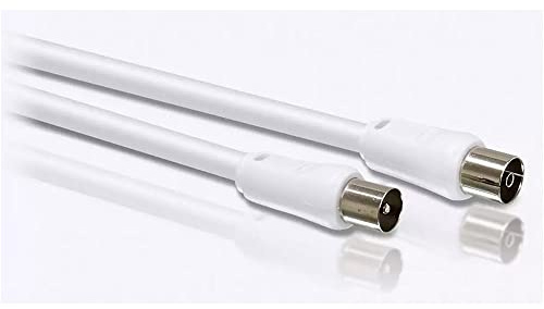 Zarivy 1,5 m SWV2516W/10 koaxial TV-antennkabel, perfekt för anslutning av signalenheter, förbättrar TV-mottagningen.