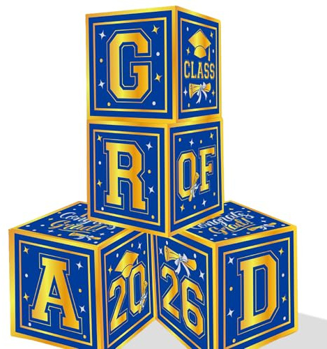 KatchOn Grad Boxes with Letters 2026, Pack of 4